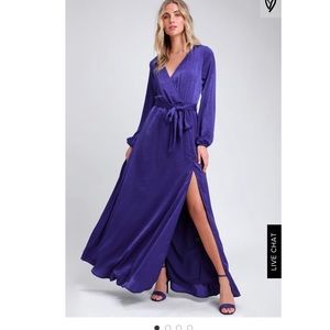 Lulu’s Acadiana Royal Blue Long Sleeved dress
